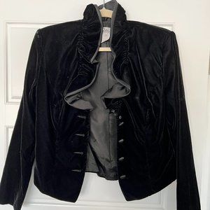 Patra Black Velvet Crop Jacket